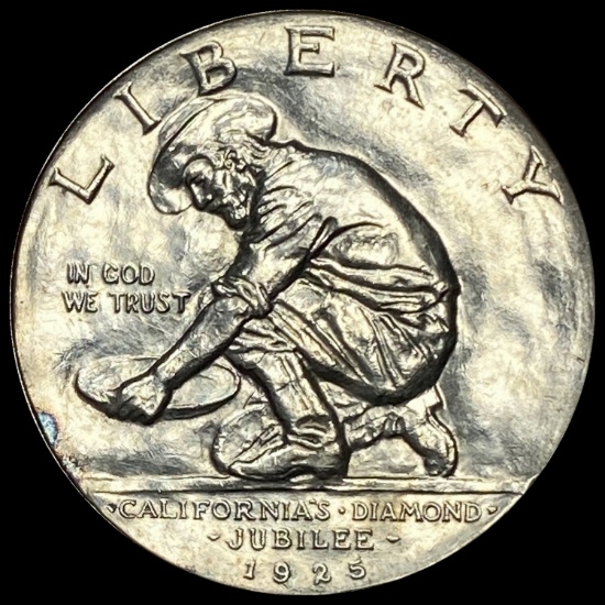 1925-S Silver California Diamond Jubilee Half Dollar CHOICE AU