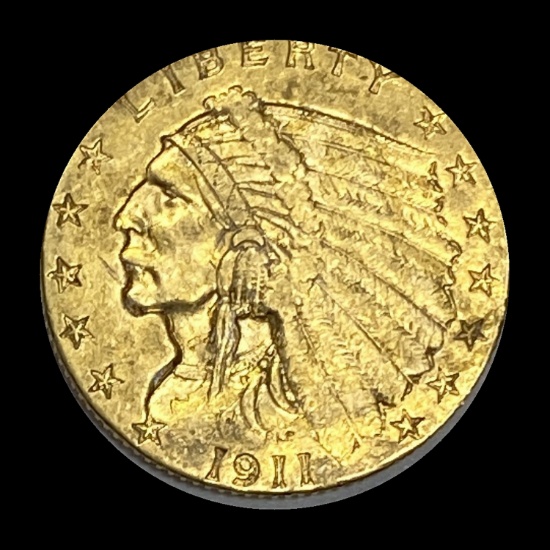 1911 Indian Head Gold $2.50 Quarter Eagle CLOSELY UNCIRCULATED