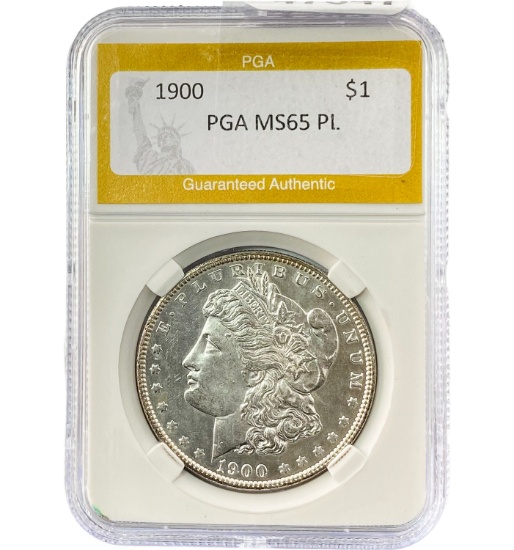 1900 Morgan Silver Dollar PGA MS65 PL