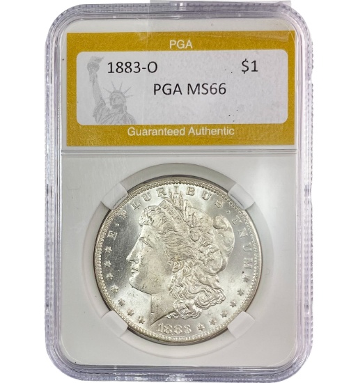 1883-O Morgan Silver Dollar PGA MS66