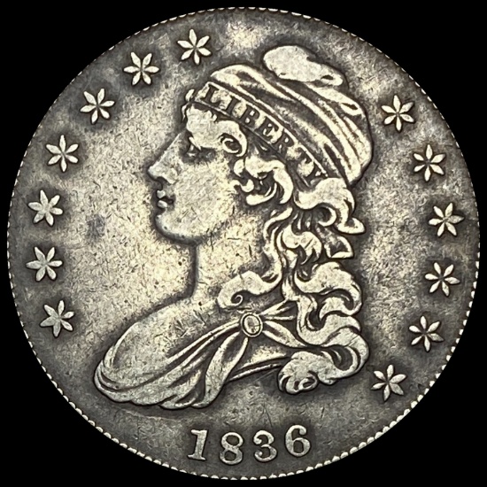 1836 Silver Capped Bust Half Dollar LIGHTLY CIRCULATED
