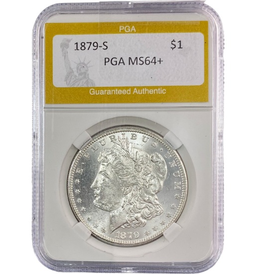 1879-S Morgan Silver Dollar PGA MS64+