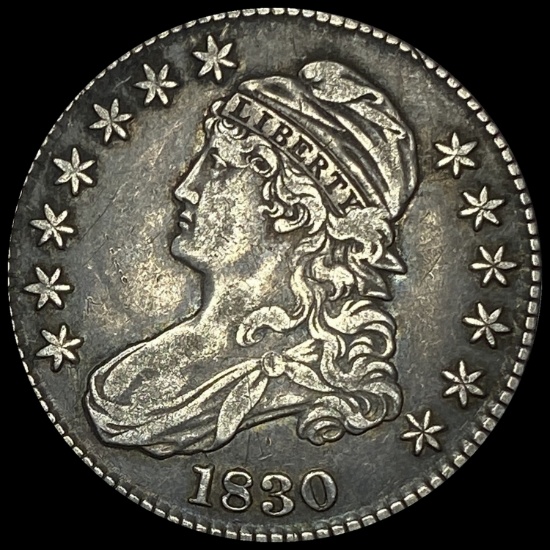 1830 Capped Bust Half Dollar NEARLY UNCIRCULATED
