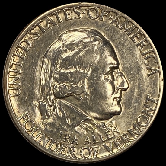 1927 Silver Battle of Bennington Half Dollar CLOSELY UNCIRCULATED