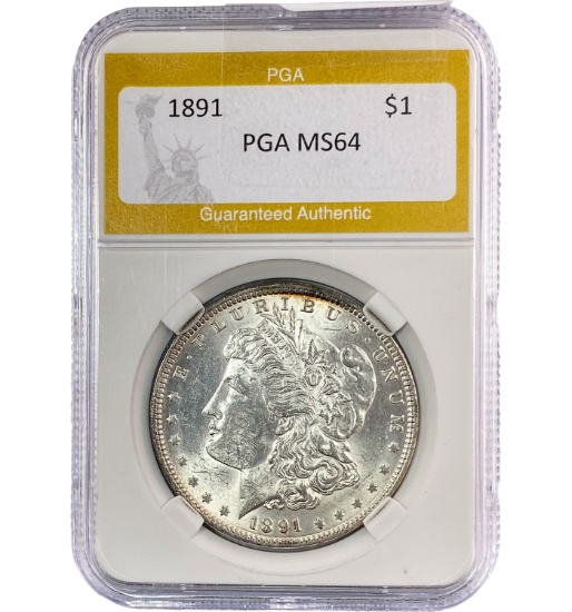 1891 Morgan Silver Dollar PGA MS64