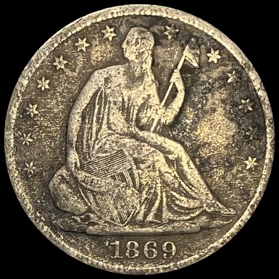 1869-S Silver Half Dollar NICELY CIRCULATED