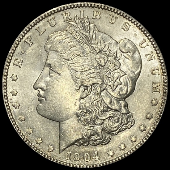 1904 Silver Morgan Dollar CLOSELY UNCIRCULATED