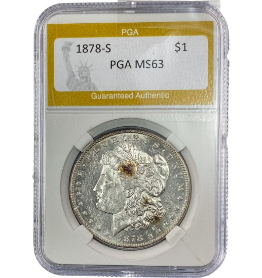 1878-S Morgan Silver Dollar PGA MS63