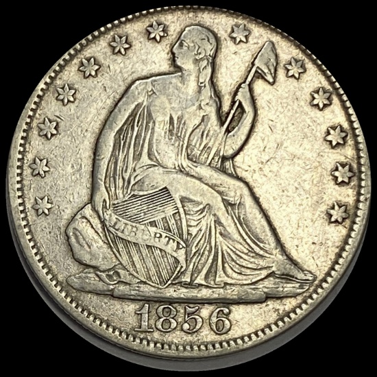 1856 Seated Liberty Half Dollar LIGHTLY CIRCULATED