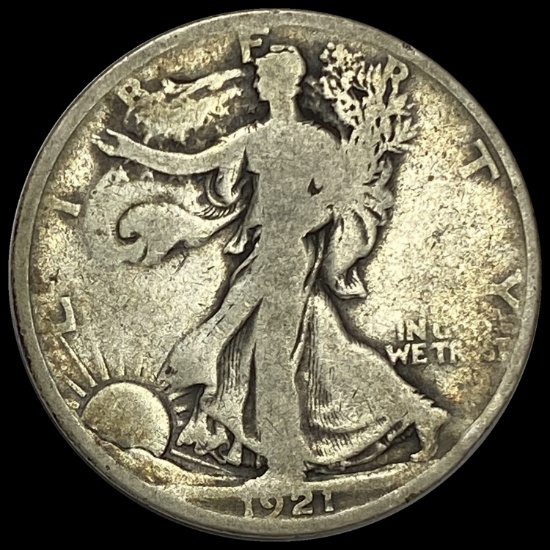 1921-S Silver Walking Liberty Half Dollar LIGHTLY CIRCULATED