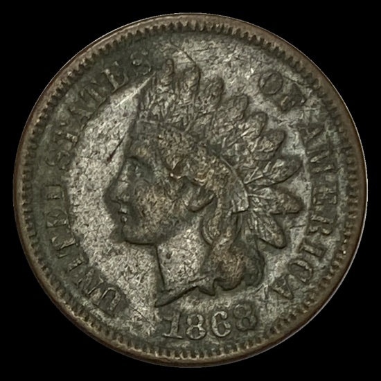 1868 Indian Head Cent LIGHTLY CIRCULATED
