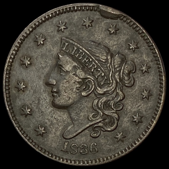 1836 Coronet Head Large Cent LIGHTLY CIRCULATED