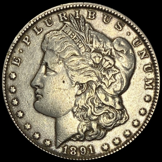 1891 Morgan Silver Dollar LIGHTLY CIRCULATED