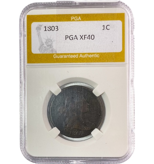 1803 Draped Bust Large Cent PGA XF40