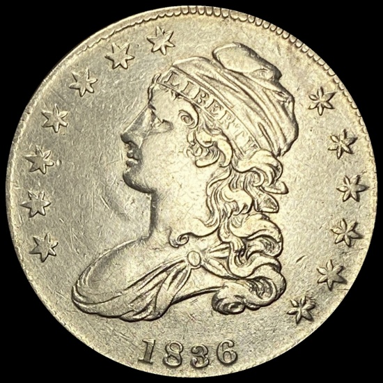 1836 Capped Bust Half Dollar CLOSELY UNCIRCULATED