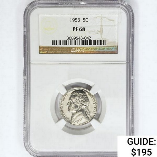 1953 Jefferson Nickel NGC PF68