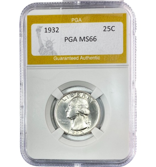 1932 Washington Quarter PGA MS66
