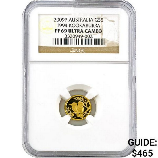 2009-P Australia G$5 Kookaburra NGC PF69