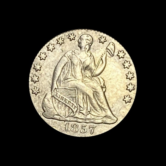 1857 Silver Half Dime LIGHTLY CIRCULATED
