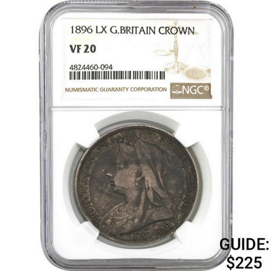 1896 Great Britain Crown NGC VF20