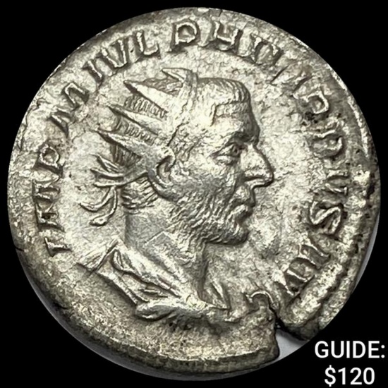 Roman Philip I Silver Antoninianus CLOSELY UNCIRCULATED