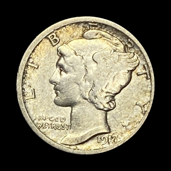 1917-D Mercury Dime LIGHTLY CIRCULATED