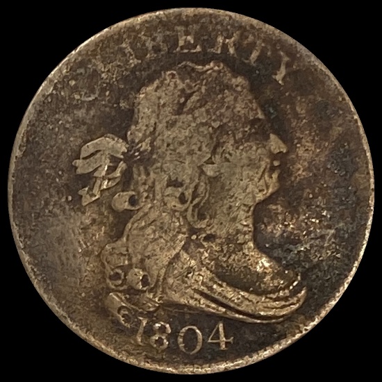 1804 Copper Half Cent NEARLY UNCIRCULATED