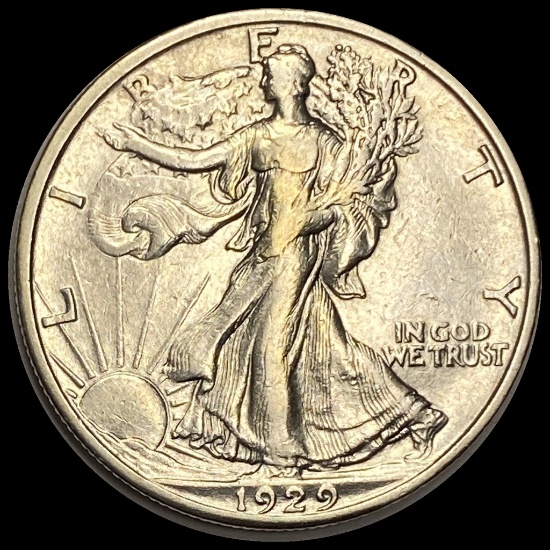 1929-S Silver Walking Liberty Half Dollar CLOSELY UNCIRCULATED