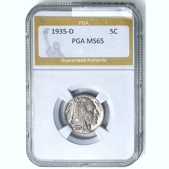 1935-D Buffalo Nickel PGA MS65