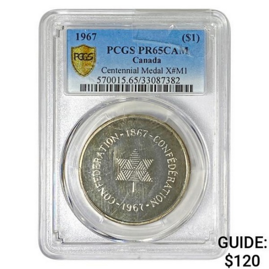 1967 1967 Canada Centennial Medal PCGS PR65CA PCGS PR65 CAM
