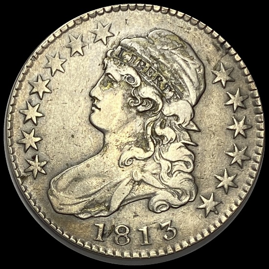 1813 Capped Bust Silver Half Dollar LIGHTLY CIRCULATED