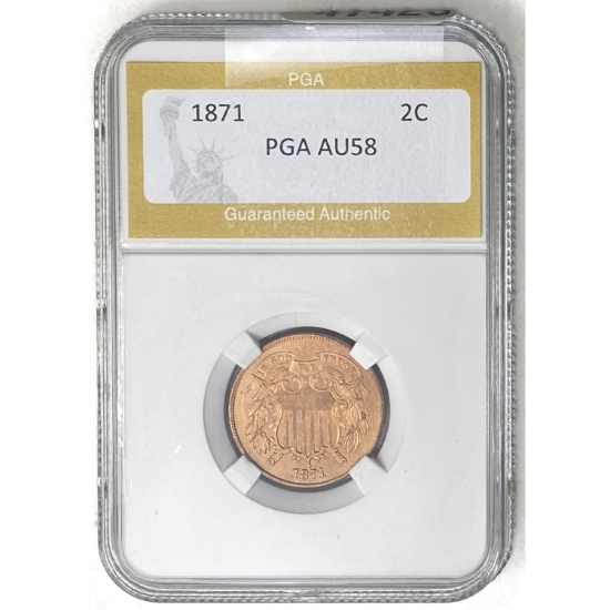 1871 2C PGA AU58