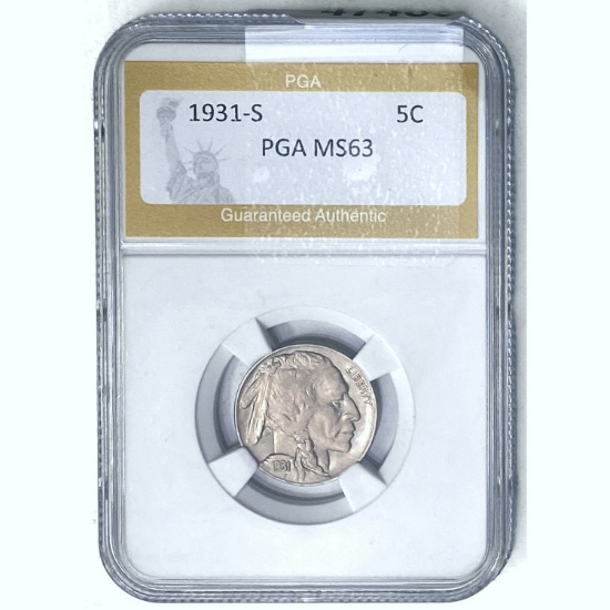 1931-S Buffalo Nickel PGA MS63