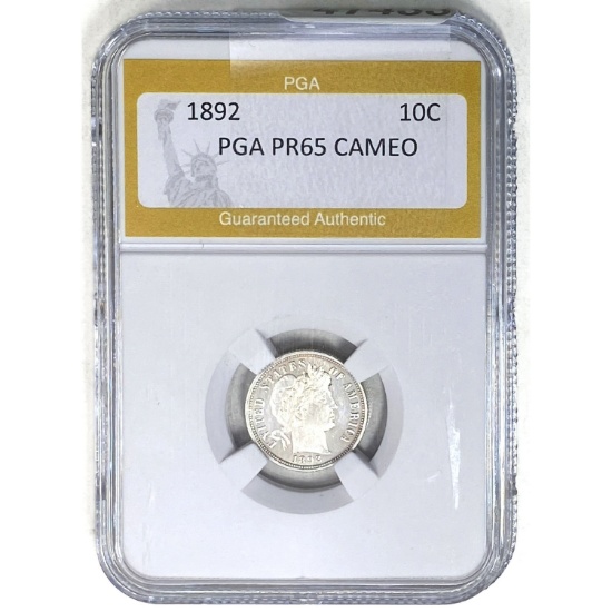 1892 Barber 10C PGA PR65 CAMEO
