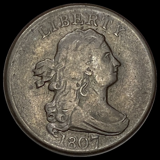 1807 Copper Draped Bust Half Cent UNCIRCULATED