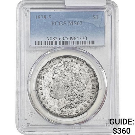 1878-S Morgan Silver Dollar PCGS MS63