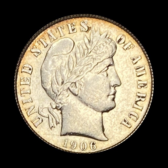 1906-S Silver Barber Dime UNCIRCULATED