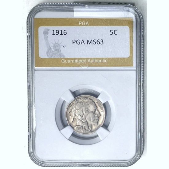 1916 Buffalo Nickel PGA MS63