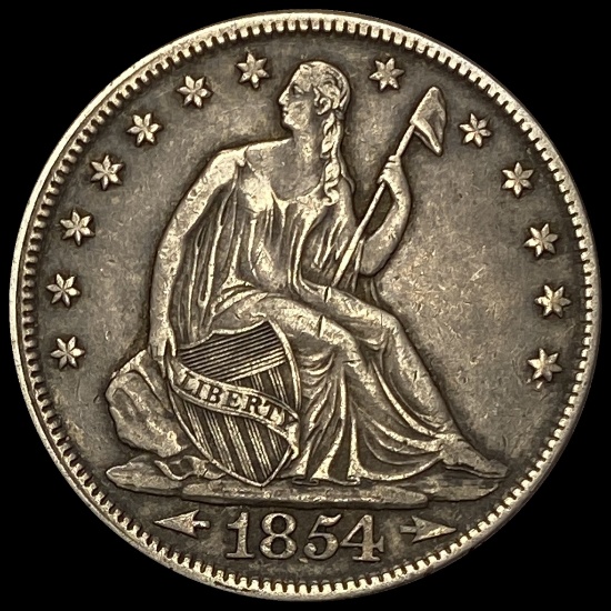 1854 Arrows Seated Liberty Half Dollar UNCIRCULATED