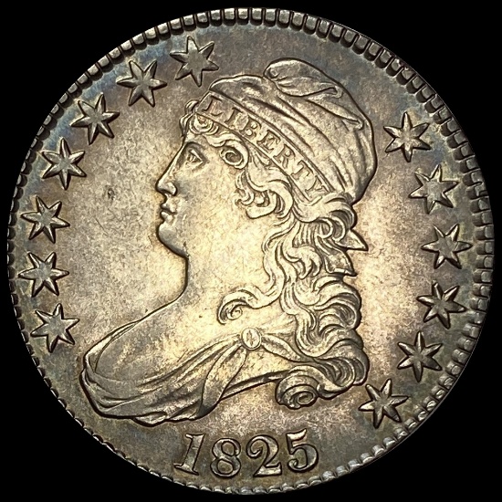 1825 Capped Bust Half Dollar NEARLY UNCIRCULATED