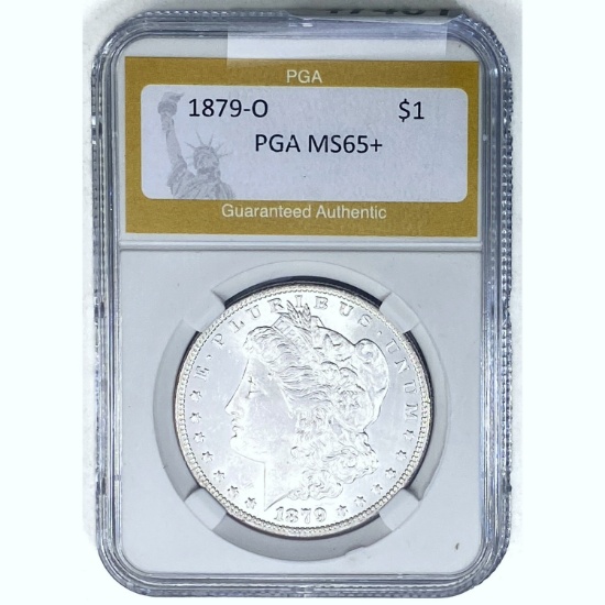 1879-O Morgan Silver Dollar PGA MS65+