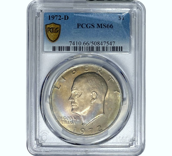 1972-D Eisenhower Dollar PCGS MS66
