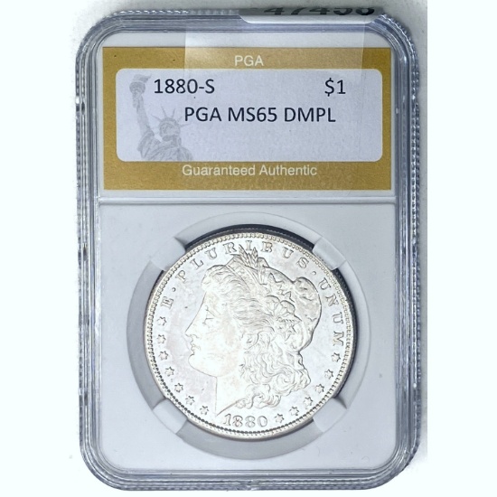 1880-S Morgan Dollar PGA MS65 DMPL