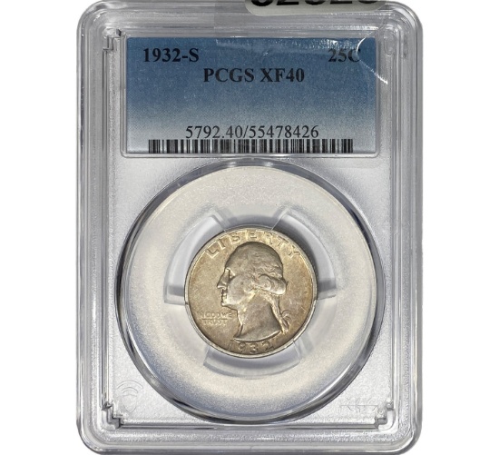 1932-S Washington Silver Quarter PCGS XF40