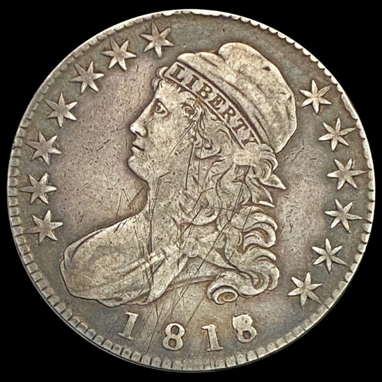 1818/7 Capped Bust Half Dollar NICELY CIRCULATED