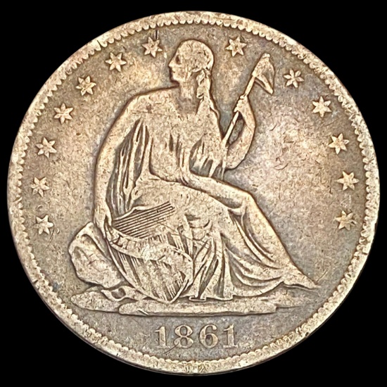 1861-O Seated Liberty Half Dollar NICELY CIRCULATED