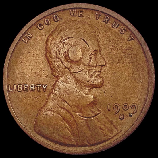1909-S Wheat Cent LIGHTLY CIRCULATED