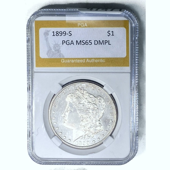 1899-S Morgan Dollar PGA MS65 DMPL