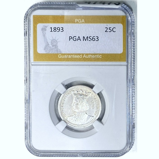 1893 Isabella Quarter PGA MS63