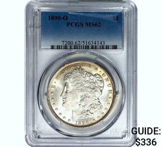 1890-O Morgan Silver Dollar PCGS MS62